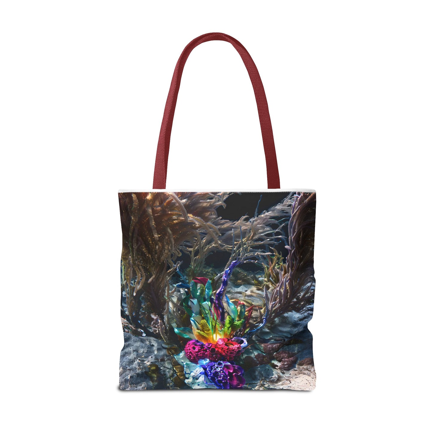Vibrant Ocean Life Tote Bag,"Faux Ecologies +Ocean Artivism" Reusable Grocery Bag, Beach Tote, Eco-Friendly Bag, Summer Vibes, Gift for Ocean Lovers