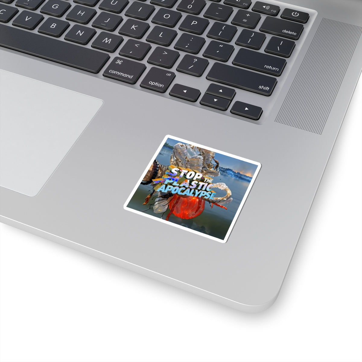 [dNASAb] Sticker,Eco-Friendly Kiss-Cut Stickers - Stop the Plastic Apocalypse, Environmental Awareness, Sustainable Gifts, Eco-Conscious Decor