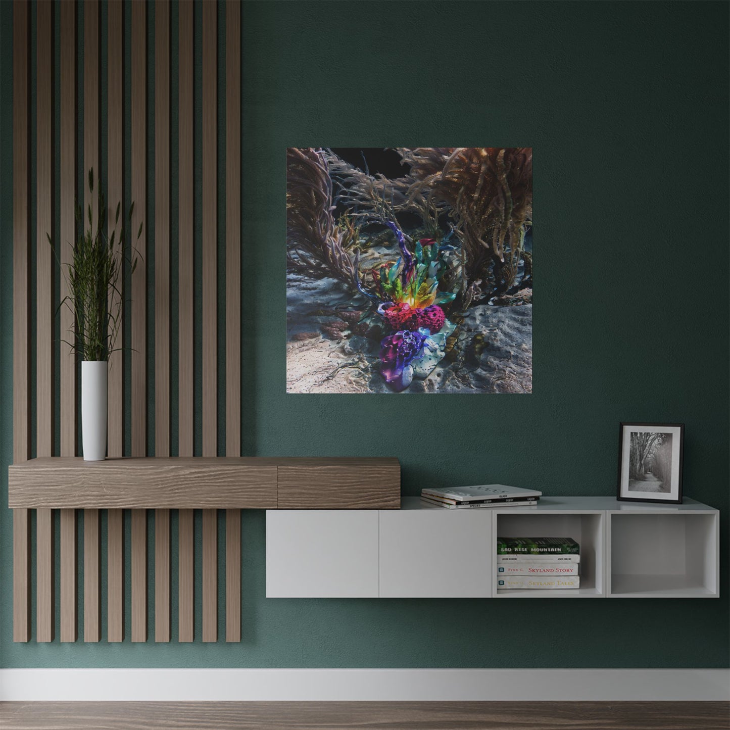 14_[dNASAb] “Faux Ecologies + Augmented Nature-verse #4A” (2024) – Satin Unframed Poster with Augmented Reality | AI-Trained Ocean Debris Artwork, Vibrant Satin Posters, Nature-Inspired Art Print
