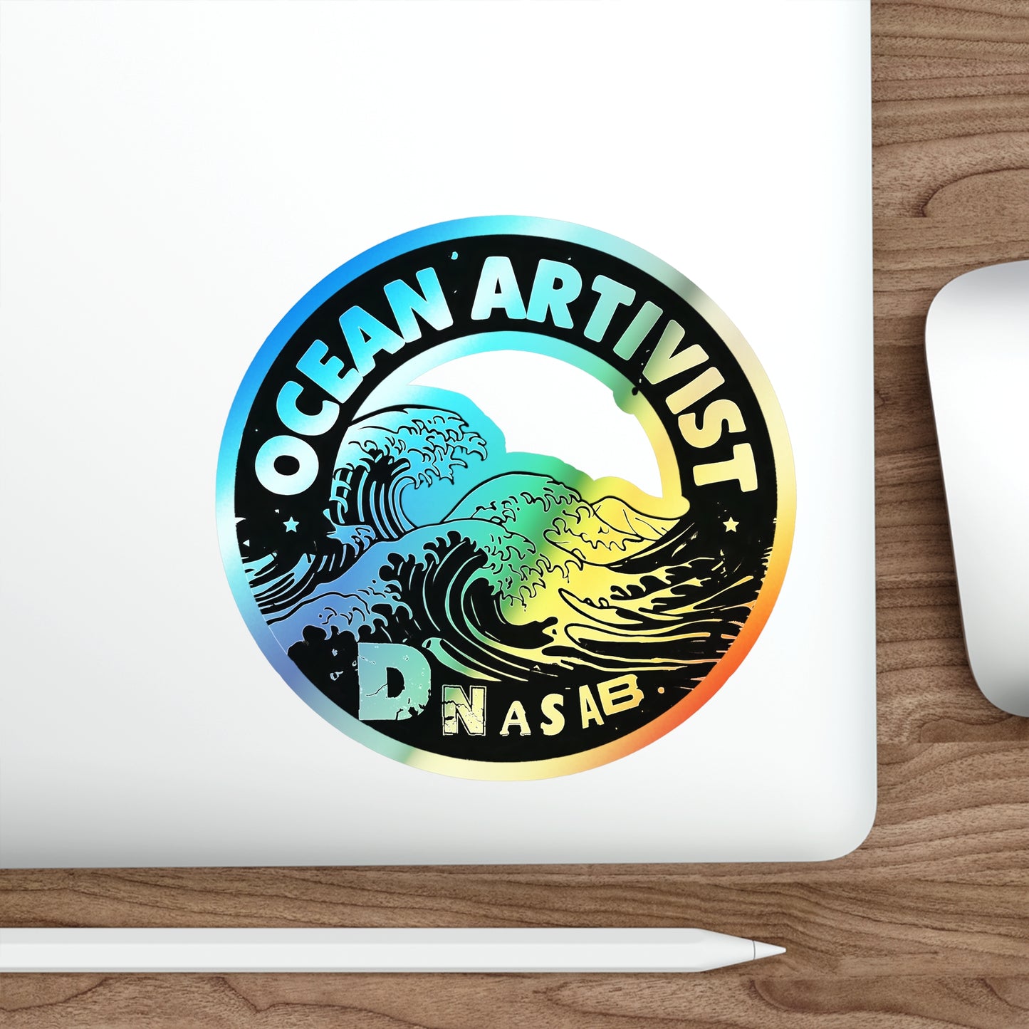 Ocean Artivist, Holographic Stickers for Surf, Skate, Gear [dNASAb] Ocean Artivist Sticker