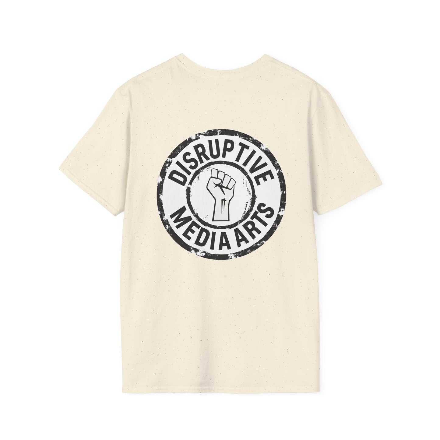 T-Shirt, Disruptive Media Arts™ Logo Tee – Signal Gear™ Core Uniform [Front + Back Print] Unisex Softstyle Graphic Tee, Streetwear, Casual Wear, Gift for Creatives, Cool Art Apparel