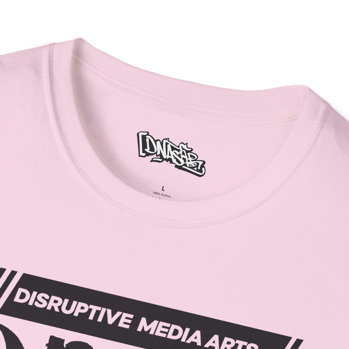 T-Shirt, Disruptive Media Arts™ Logo Tee – Signal Gear™ Core Uniform [Front + Back Print] Unisex Softstyle Graphic Tee, Streetwear, Casual Wear, Gift for Creatives, Cool Art Apparel