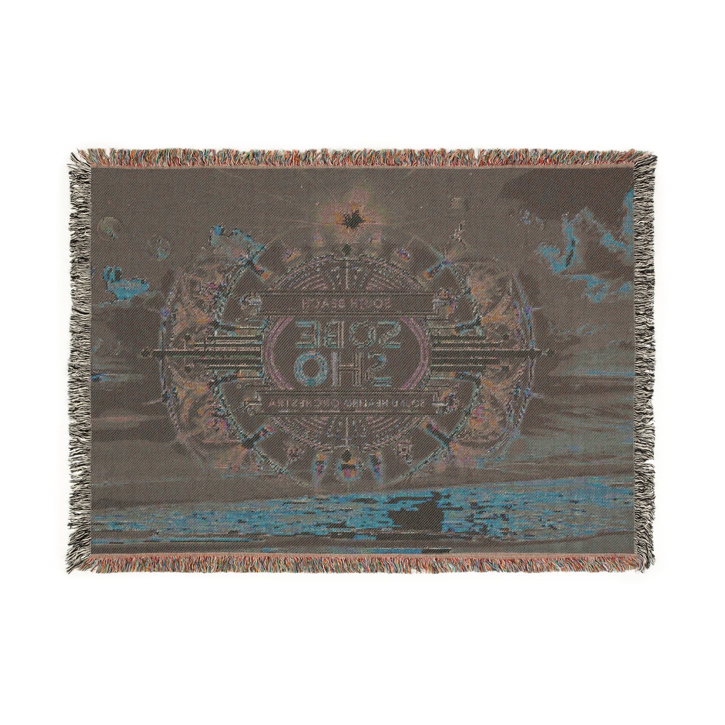 “Rest in Resonance” 100% Cotton, Colorful Woven Blanket, collection from South Beach Sound Healing Orchestra x [dNASAb], Warm Decorative Throw, Ideal Gift for Sound healing sessions, guided meditations, breathwork, yoga