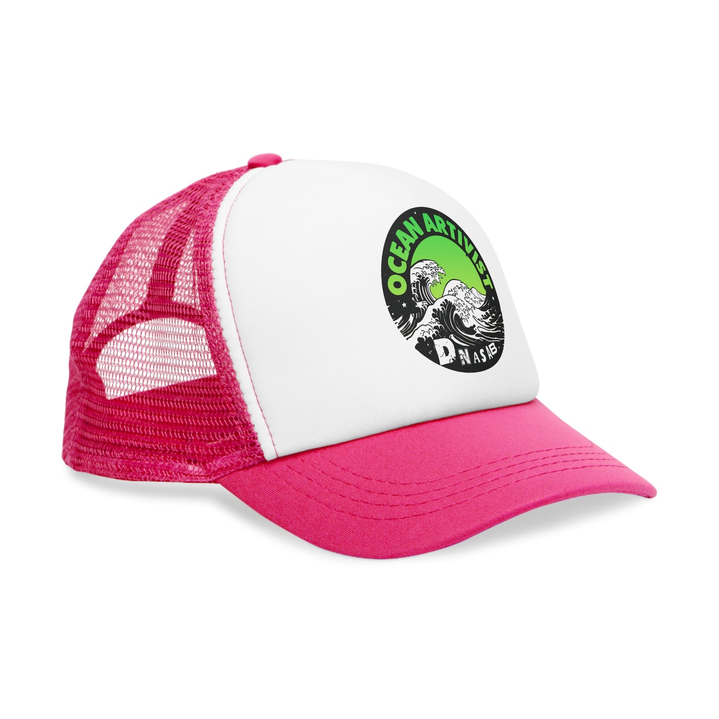 Ocean Artivist, dNASAb Trucker Hat – Eco-Friendly Cap for Creatives, Beach Lovers,Surfers, Outdoor Adventures, Summer Events