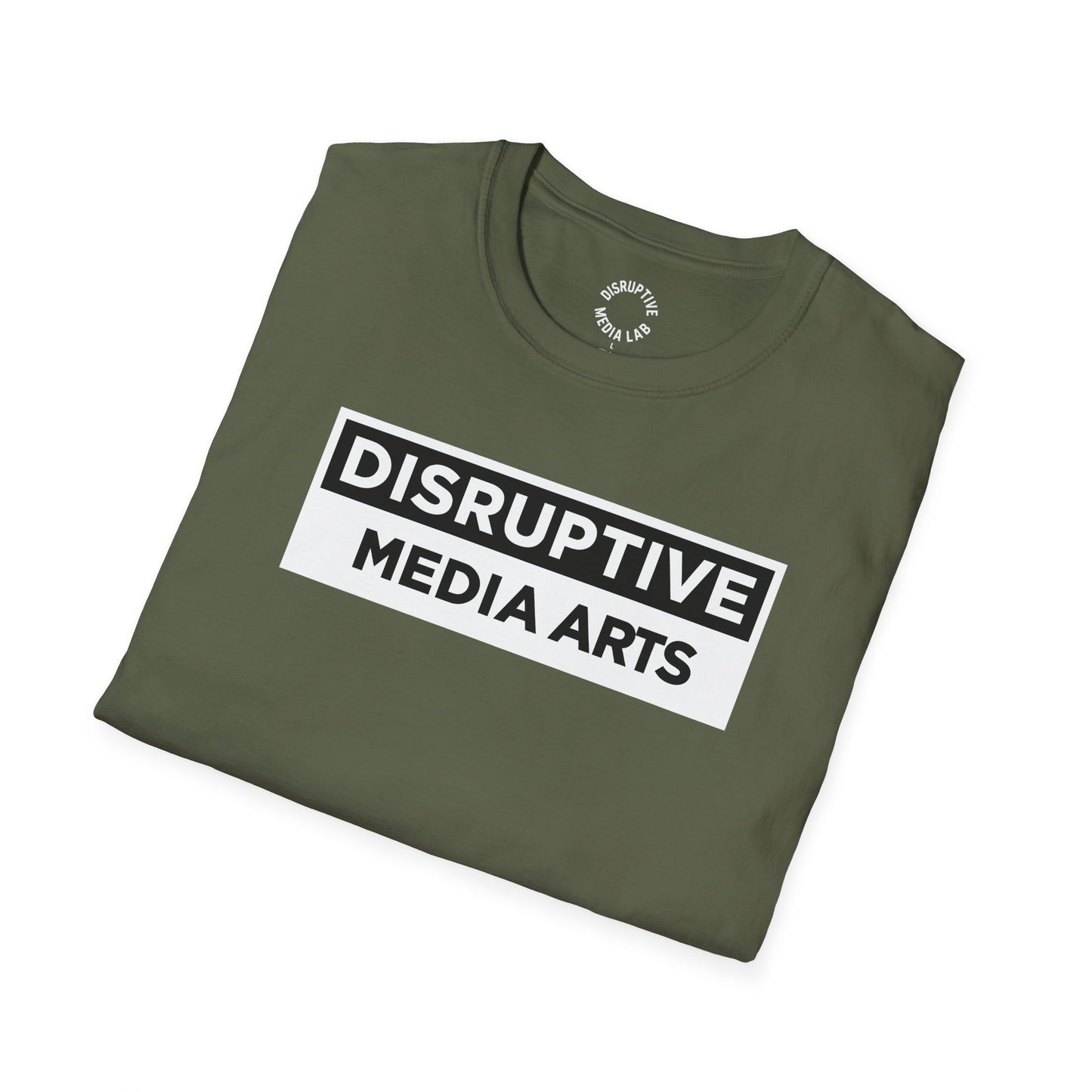 T-Shirt Disruptive Media Arts™ Logo Tee – Signal Gear™ Core Uniform [Front + Back Print] Softstyle Tee, Unisex