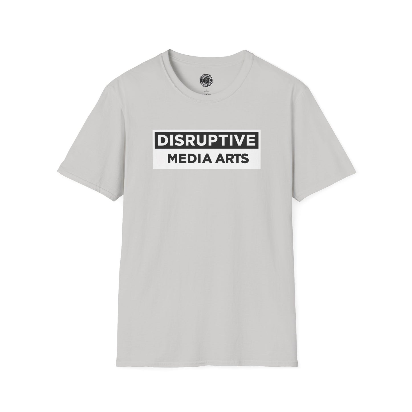 T-Shirt "Hands Off The Arts" Disruptive Media Arts™ Logo Tee – Signal Gear™ Core Uniform [Front + Back Print] Softstyle, Unisex Tee
