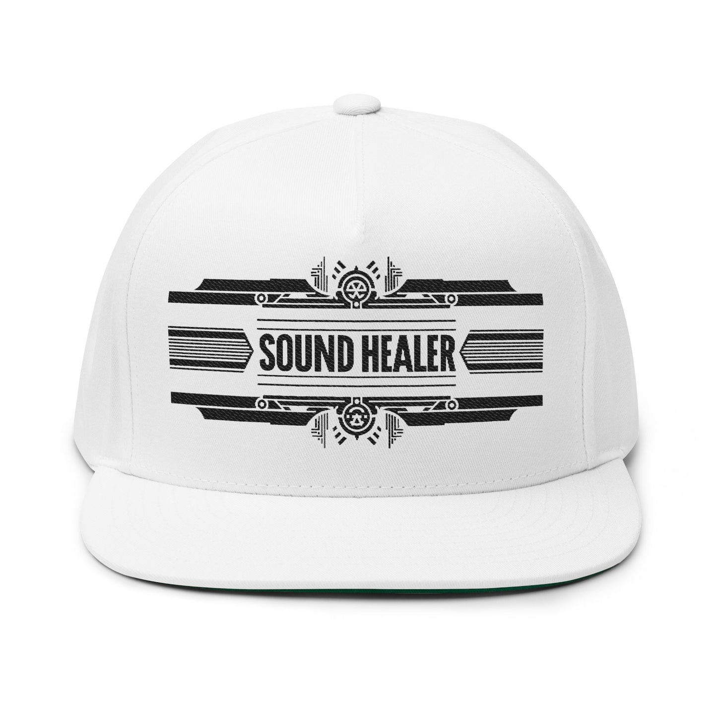 Sound Healer Embroidered Flat Bill Cap, Trendy Snapback Hat for Music Lovers, Perfect Gift for Festivals, Unique Baseball Cap, Hip Hop