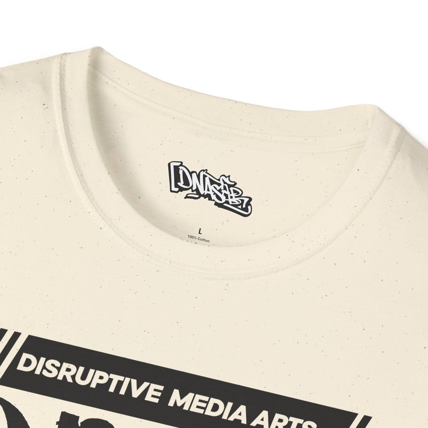 T-Shirt, Disruptive Media Arts™ Logo Tee – Signal Gear™ Core Uniform [Front + Back Print] Unisex Softstyle Graphic Tee, Streetwear, Casual Wear, Gift for Creatives, Cool Art Apparel