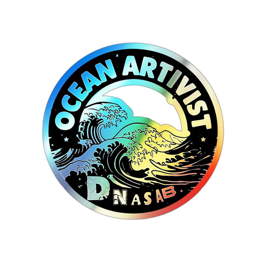 Ocean Artivist, Holographic Stickers for Surf, Skate, Gear [dNASAb] Ocean Artivist Sticker