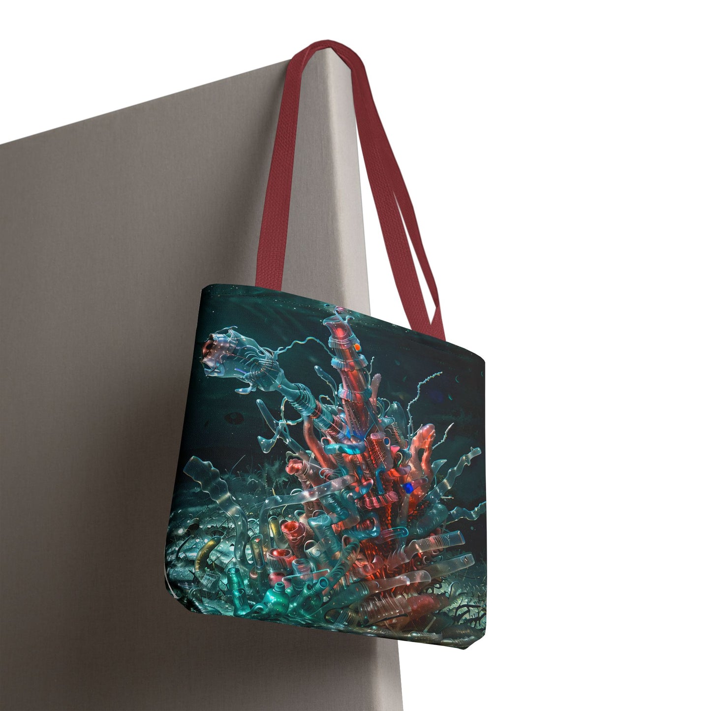 Vibrant Coral Reef Tote Bag, AOP, Beach Bag, Eco-Friendly, Gift for Ocean Lovers, Everyday Use, Art-Inspired