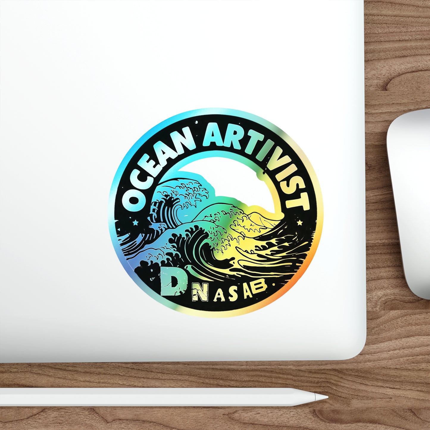 Ocean Artivist, Holographic Stickers for Surf, Skate, Gear [dNASAb] Ocean Artivist Sticker