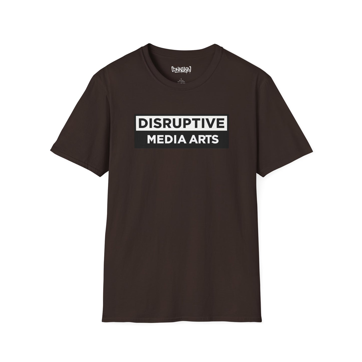 T-Shirt "Disruptive Media Arts" Logo Tee – Signal Gear Core Uniform [Front + Back Print]_Unisex Softstyle