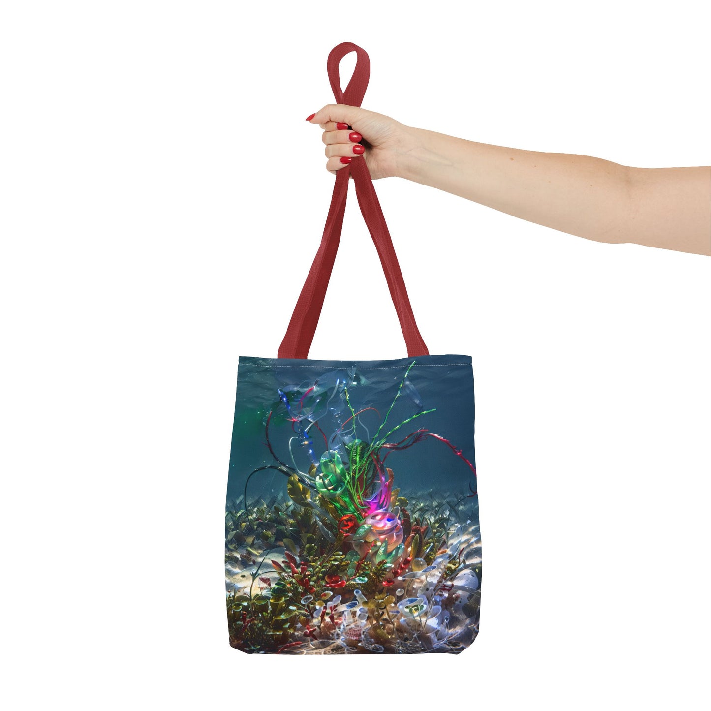 Vibrant Ocean-Inspired Tote Bag, Eco-Friendly Shopping Bag, Colorful Beach Tote, Art Tote, Perfect Gift for Ocean Lovers