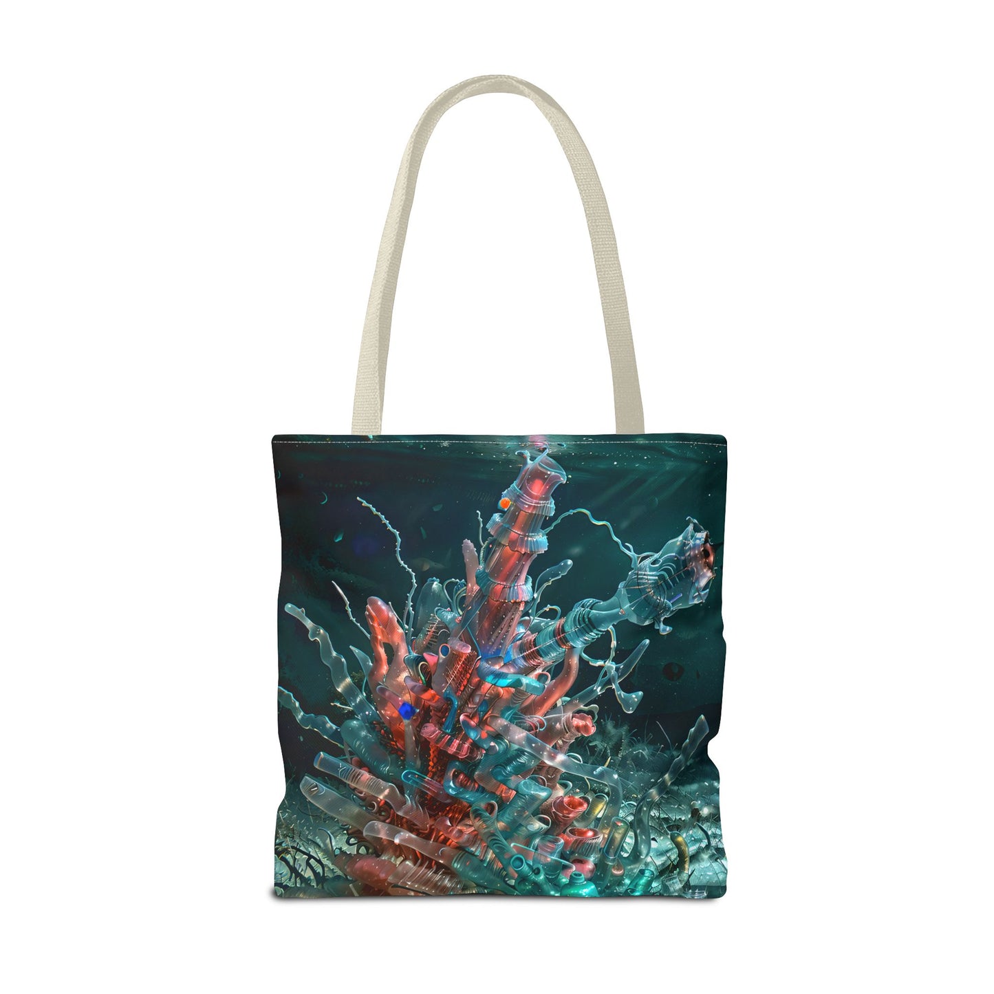 Vibrant Coral Reef Tote Bag, AOP, Beach Bag, Eco-Friendly, Gift for Ocean Lovers, Everyday Use, Art-Inspired