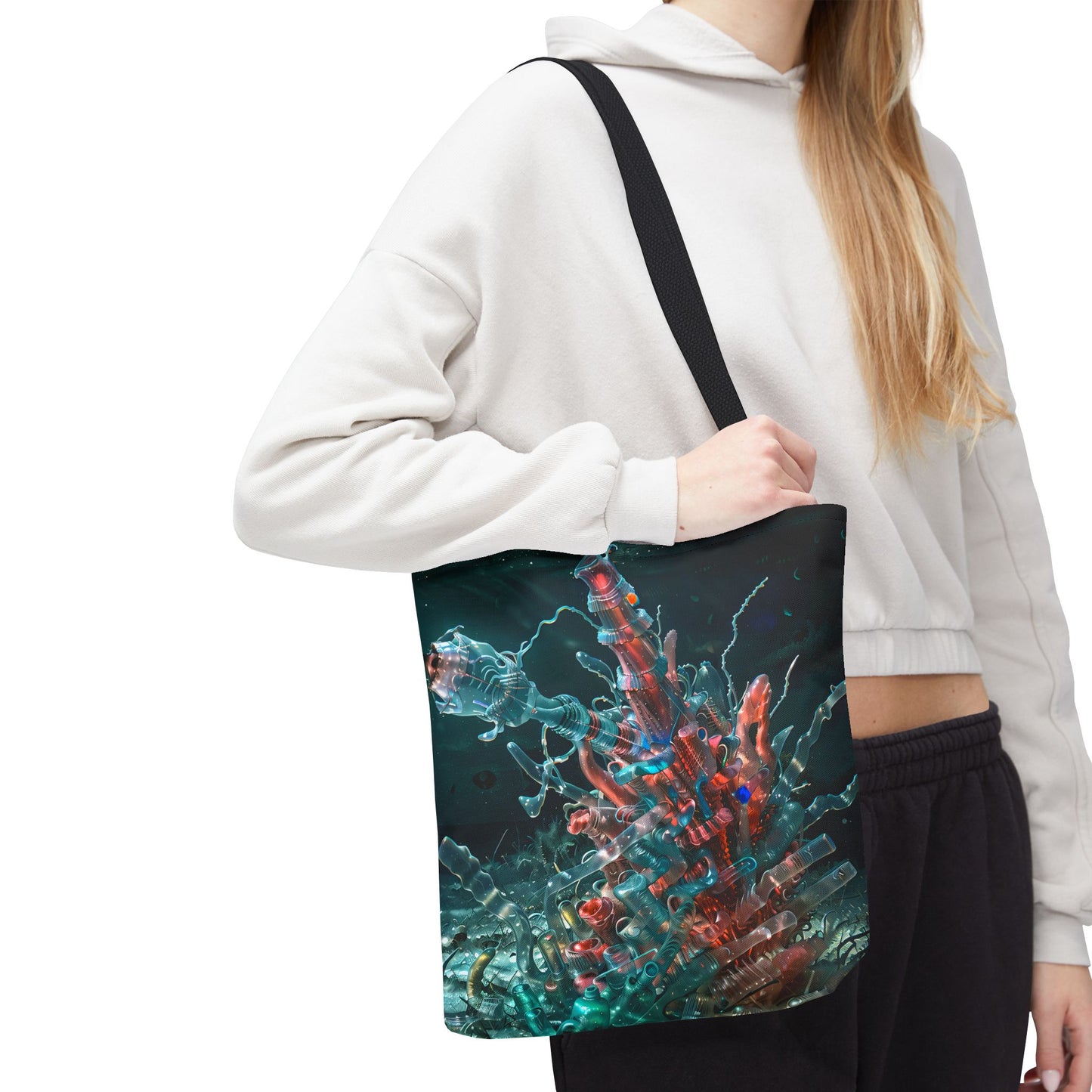 Vibrant Coral Reef Tote Bag, AOP, Beach Bag, Eco-Friendly, Gift for Ocean Lovers, Everyday Use, Art-Inspired