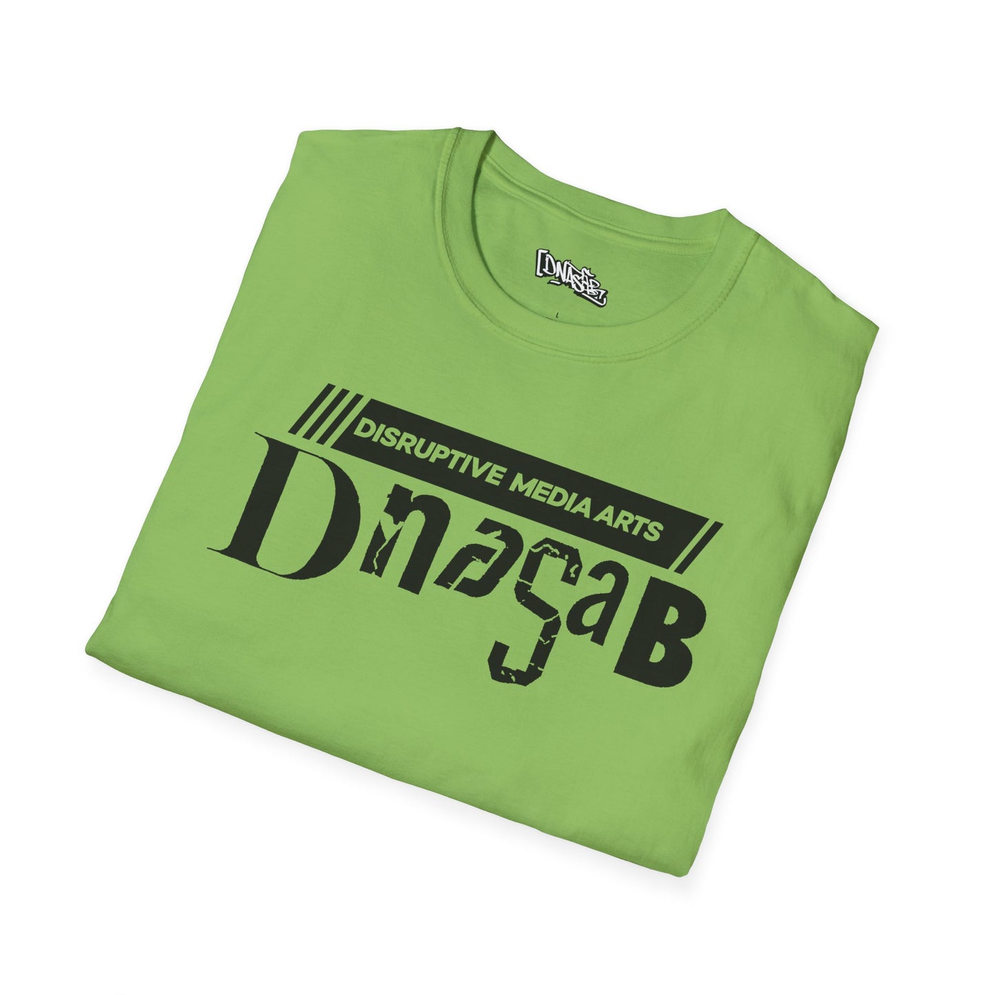 T-Shirt, Disruptive Media Arts™ Logo Tee – Signal Gear™ Core Uniform [Front + Back Print] Unisex Softstyle Graphic Tee, Streetwear, Casual Wear, Gift for Creatives, Cool Art Apparel