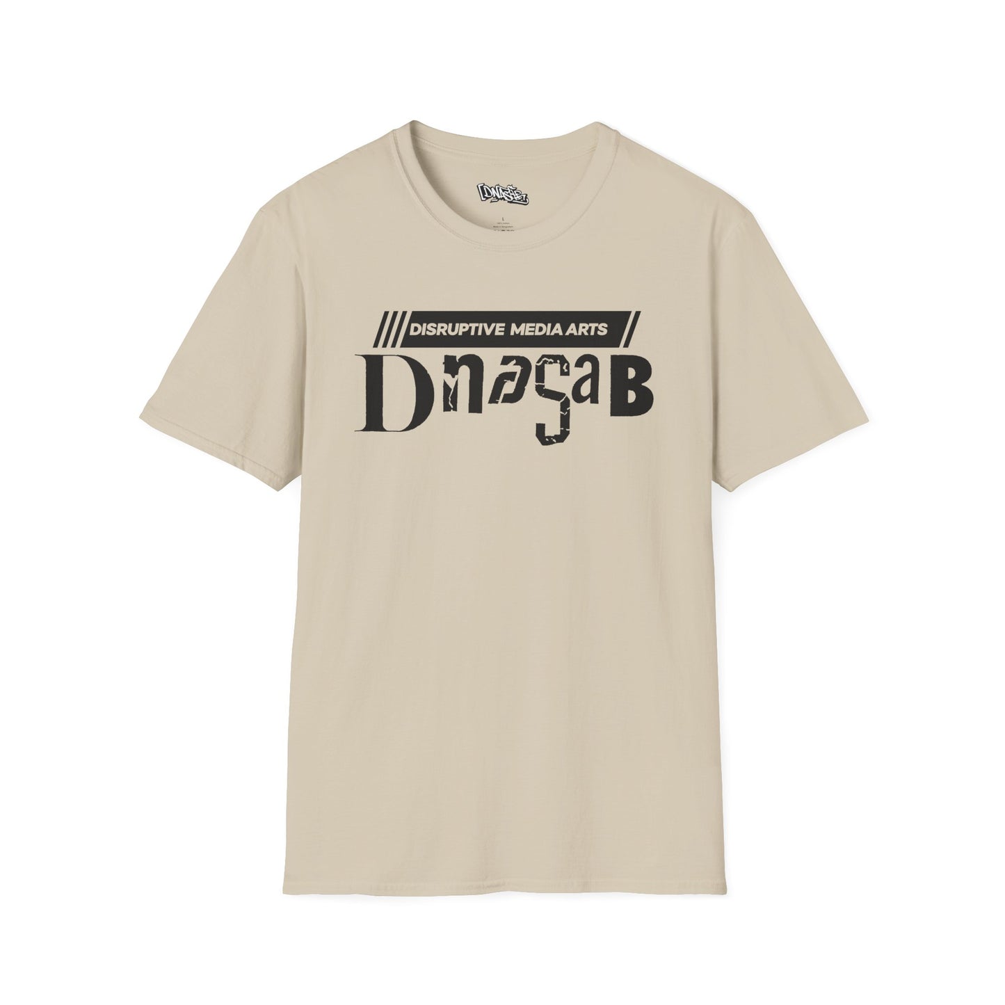 T-Shirt, Disruptive Media Arts™ Logo Tee – Signal Gear™ Core Uniform [Front + Back Print] Unisex Softstyle Graphic Tee, Streetwear, Casual Wear, Gift for Creatives, Cool Art Apparel