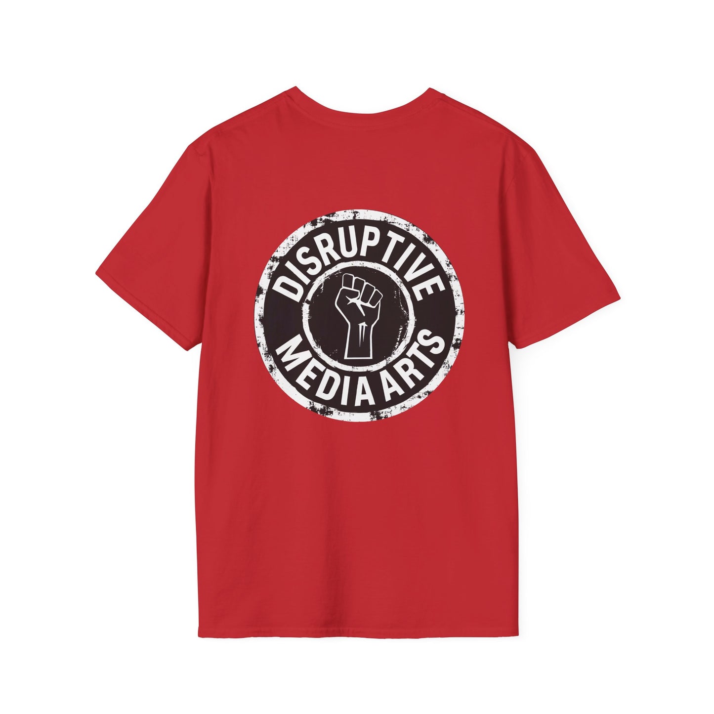 T-Shirt "Disruptive Media Arts" Logo Tee – Signal Gear Core Uniform [Front + Back Print]_Unisex Softstyle