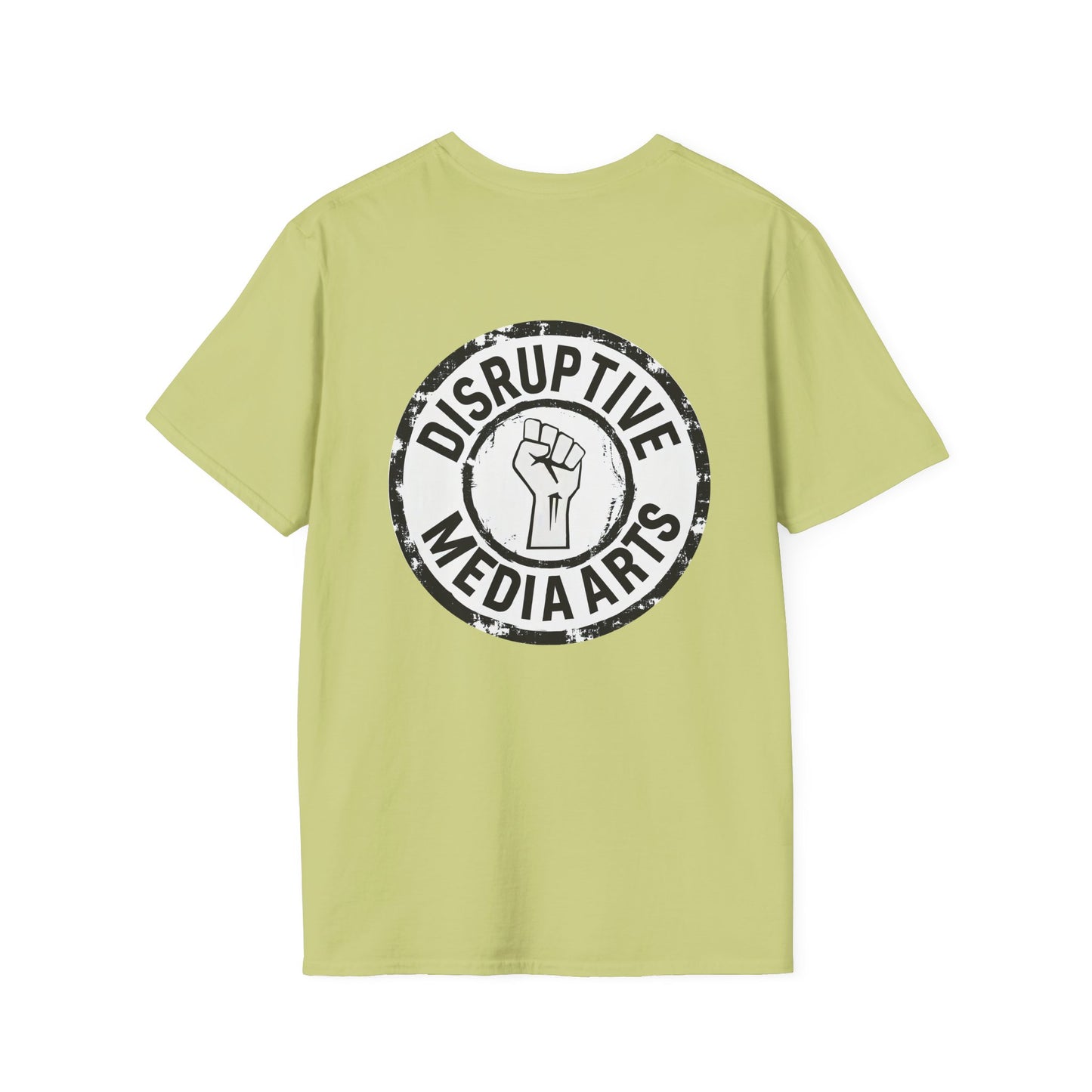 T-Shirt, Disruptive Media Arts™ Logo Tee – Signal Gear™ Core Uniform [Front + Back Print] Unisex Softstyle Graphic Tee, Streetwear, Casual Wear, Gift for Creatives, Cool Art Apparel