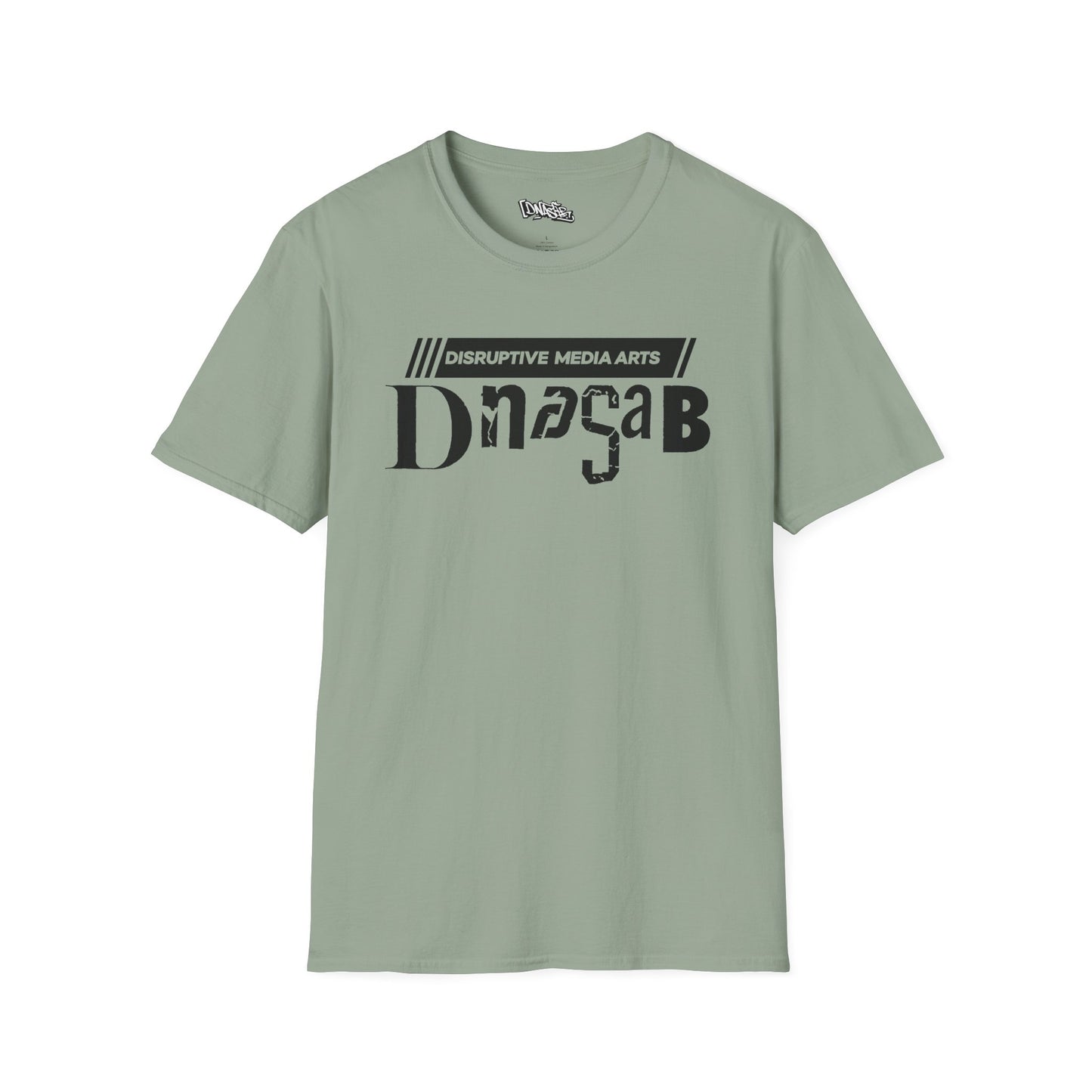 T-Shirt, Disruptive Media Arts™ Logo Tee – Signal Gear™ Core Uniform [Front + Back Print] Unisex Softstyle Graphic Tee, Streetwear, Casual Wear, Gift for Creatives, Cool Art Apparel