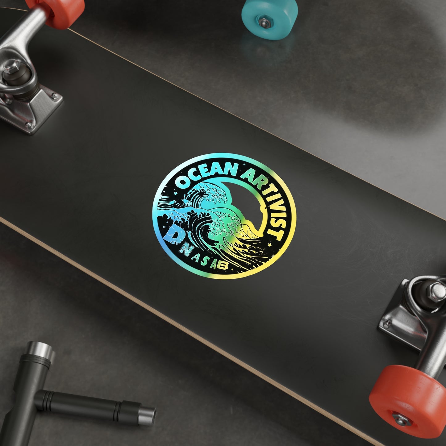 Ocean Artivist, Holographic Stickers for Surf, Skate, Gear [dNASAb] Ocean Artivist Sticker