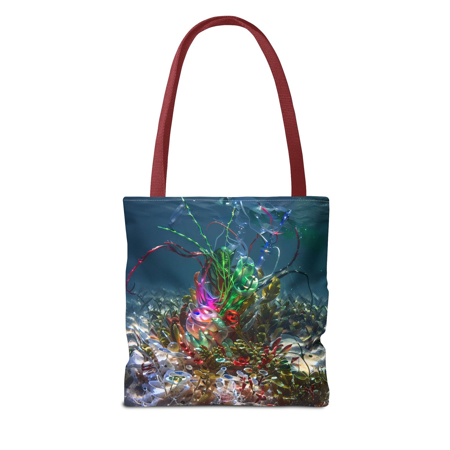 Vibrant Ocean-Inspired Tote Bag, Eco-Friendly Shopping Bag, Colorful Beach Tote, Art Tote, Perfect Gift for Ocean Lovers