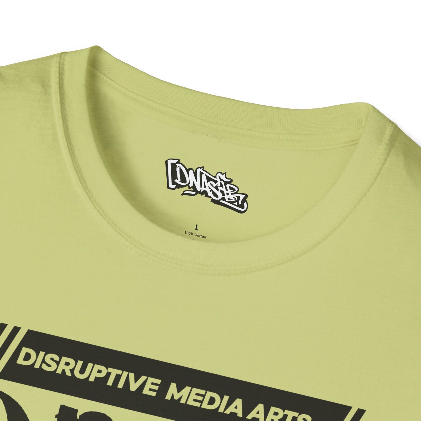 T-Shirt, Disruptive Media Arts™ Logo Tee – Signal Gear™ Core Uniform [Front + Back Print] Unisex Softstyle Graphic Tee, Streetwear, Casual Wear, Gift for Creatives, Cool Art Apparel