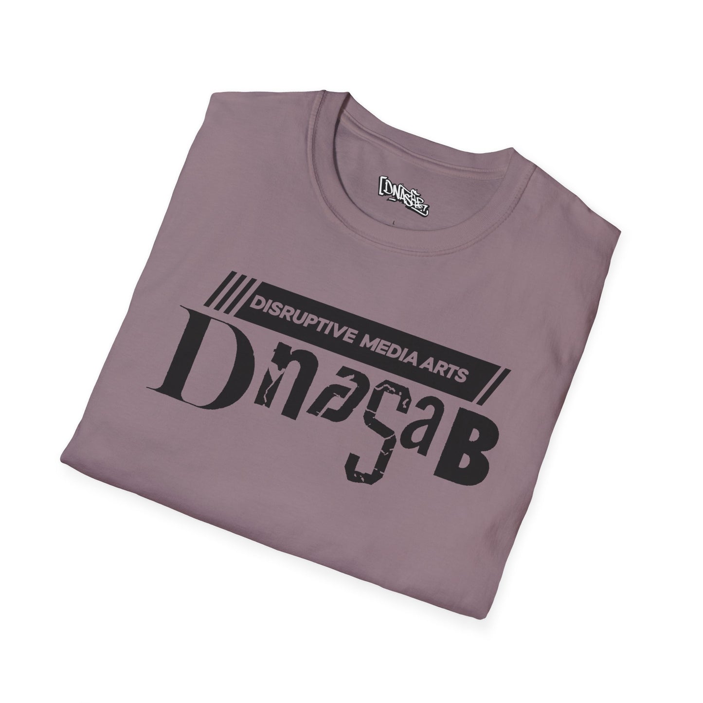 T-Shirt, Disruptive Media Arts™ Logo Tee – Signal Gear™ Core Uniform [Front + Back Print] Unisex Softstyle Graphic Tee, Streetwear, Casual Wear, Gift for Creatives, Cool Art Apparel
