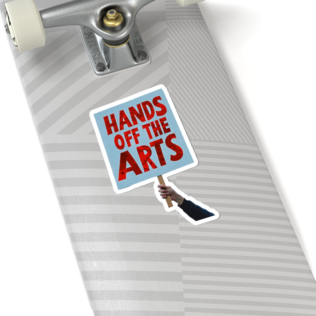 [dNASAb] Sticker, Hands Off the Arts Kiss-Cut Stickers - Creative Expression, Arts Advocacy, Laptop Decor, Protest Sign, Gift for Artists