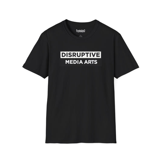 T-Shirt "Disruptive Media Arts" Logo Tee – Signal Gear Core Uniform [Front + Back Print]_Unisex Softstyle