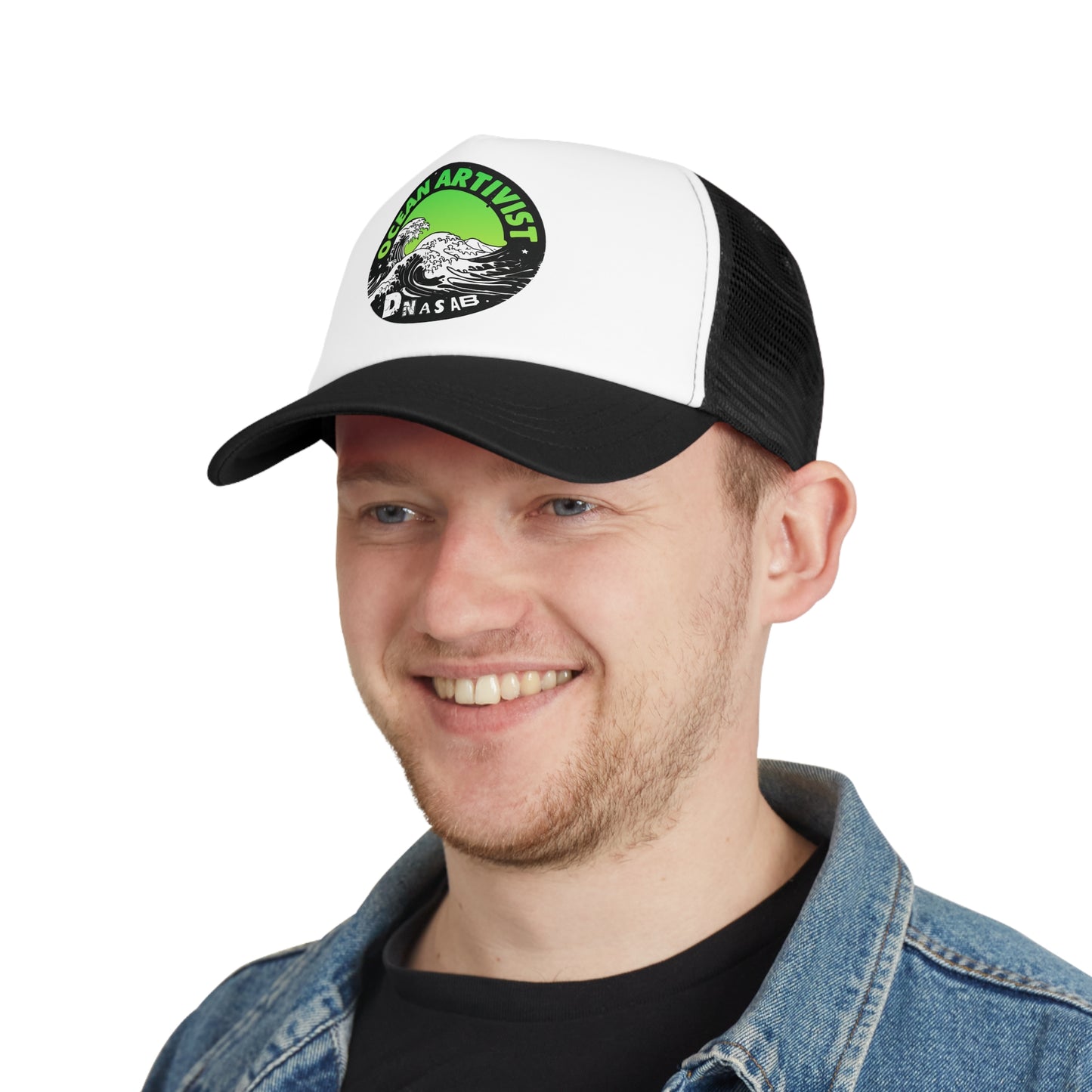 Ocean Artivist, dNASAb Trucker Hat – Eco-Friendly Cap for Creatives, Beach Lovers,Surfers, Outdoor Adventures, Summer Events
