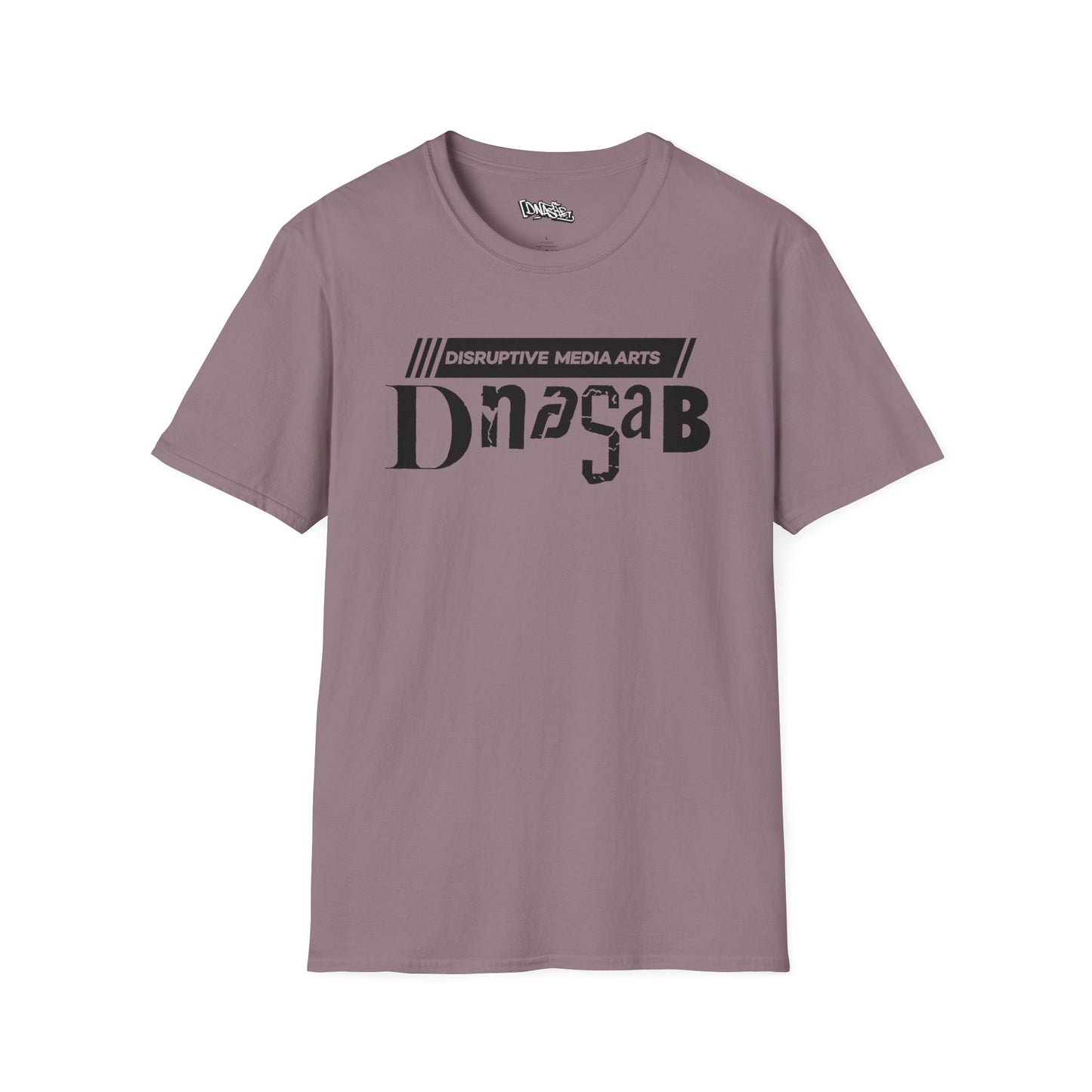 T-Shirt, Disruptive Media Arts™ Logo Tee – Signal Gear™ Core Uniform [Front + Back Print] Unisex Softstyle Graphic Tee, Streetwear, Casual Wear, Gift for Creatives, Cool Art Apparel