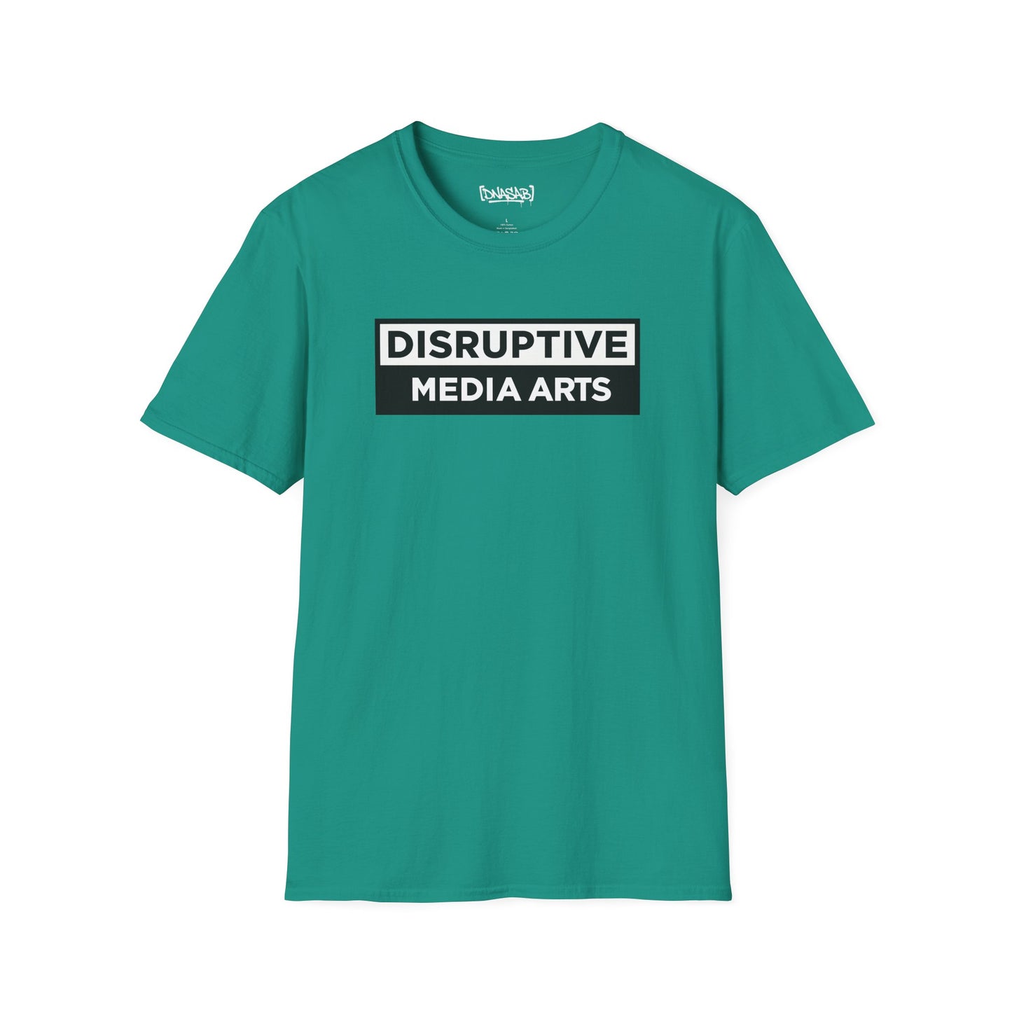 T-Shirt "Disruptive Media Arts" Logo Tee – Signal Gear Core Uniform [Front + Back Print]_Unisex Softstyle