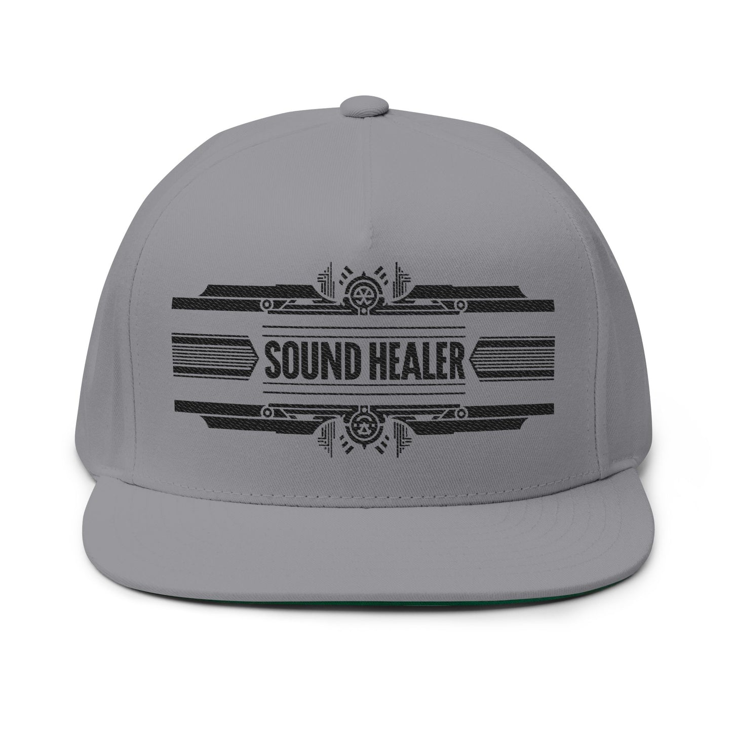 Sound Healer Embroidered Flat Bill Cap, Trendy Snapback Hat for Music Lovers, Perfect Gift for Festivals, Unique Baseball Cap, Hip Hop