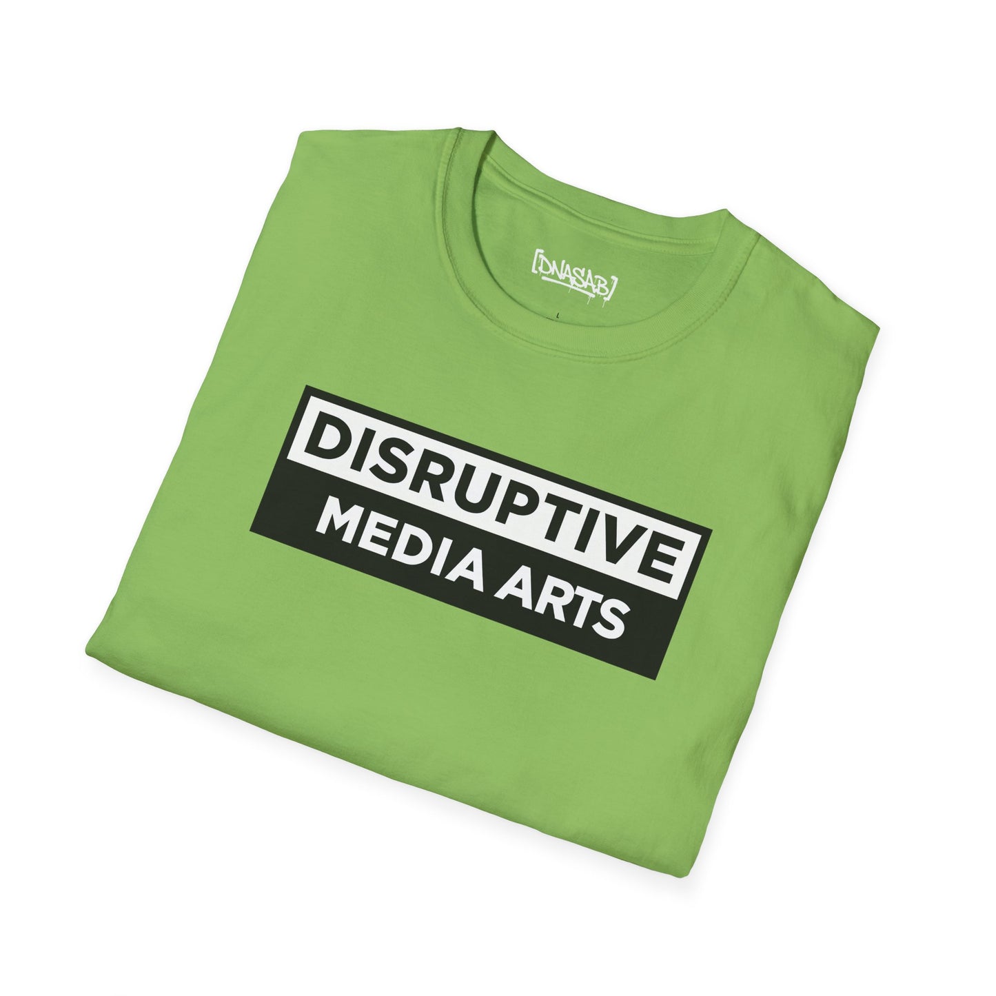 T-Shirt "Disruptive Media Arts" Logo Tee – Signal Gear Core Uniform [Front + Back Print]_Unisex Softstyle