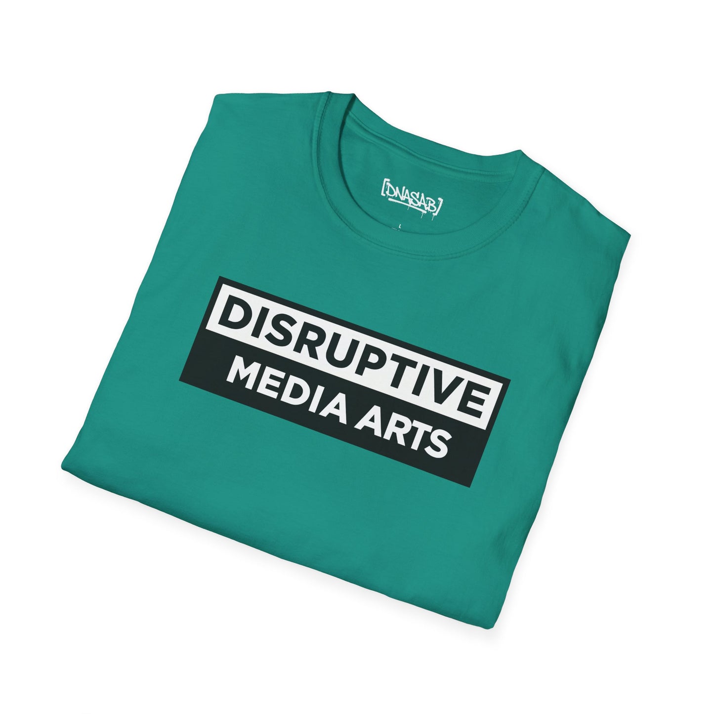 T-Shirt "Disruptive Media Arts" Logo Tee – Signal Gear Core Uniform [Front + Back Print]_Unisex Softstyle