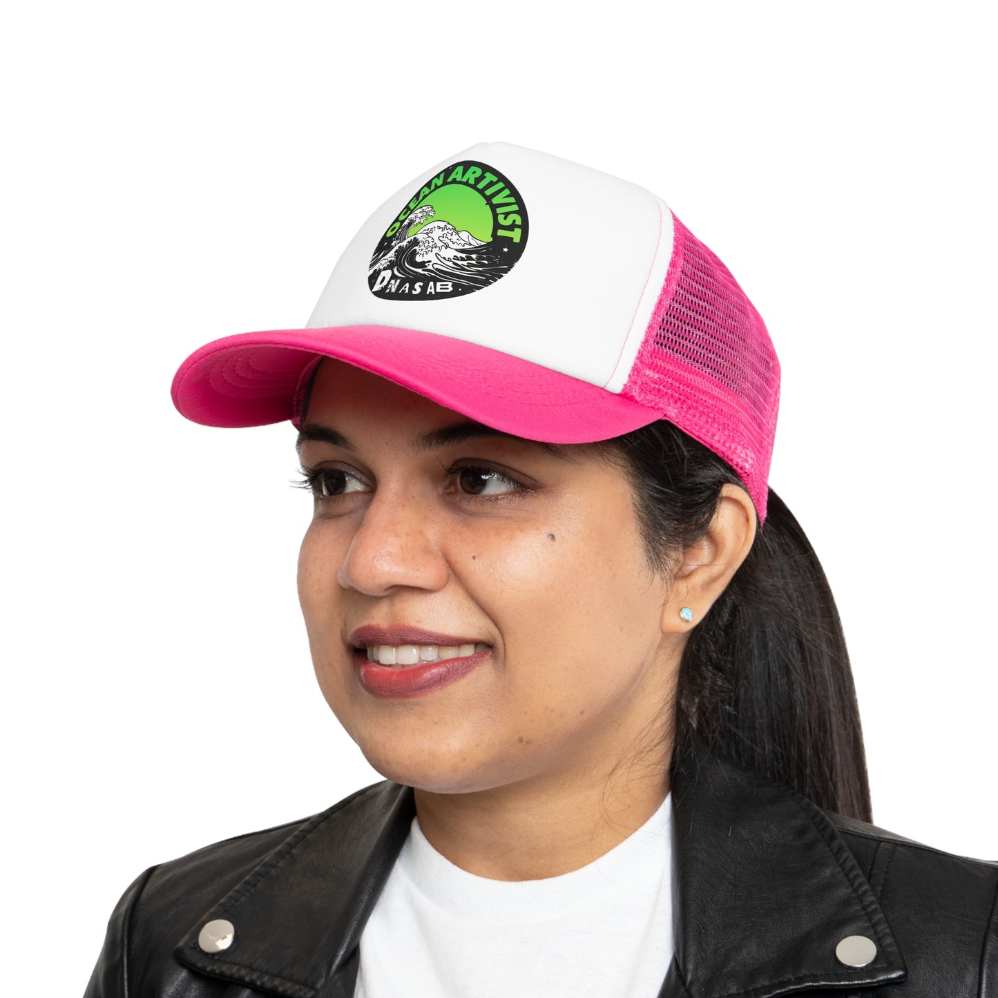 Ocean Artivist, dNASAb Trucker Hat – Eco-Friendly Cap for Creatives, Beach Lovers,Surfers, Outdoor Adventures, Summer Events