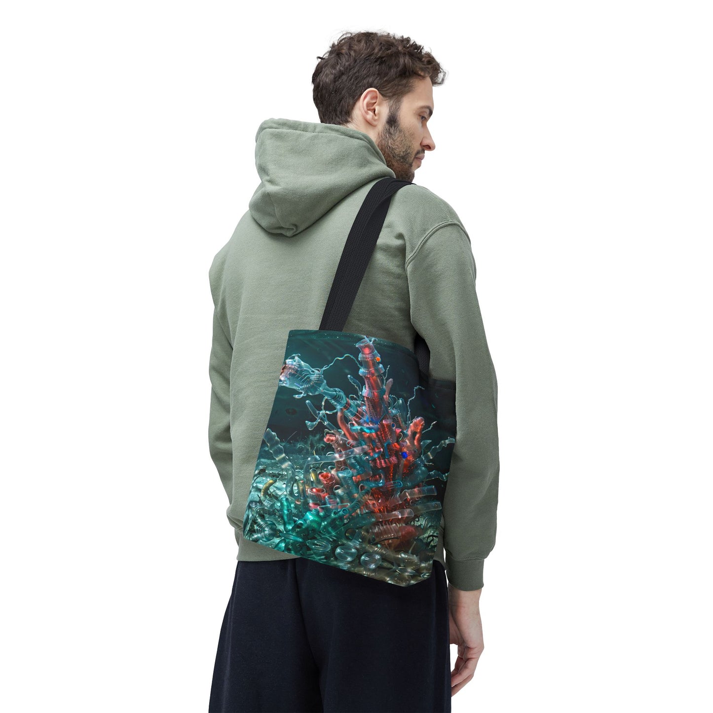 Vibrant Coral Reef Tote Bag, AOP, Beach Bag, Eco-Friendly, Gift for Ocean Lovers, Everyday Use, Art-Inspired