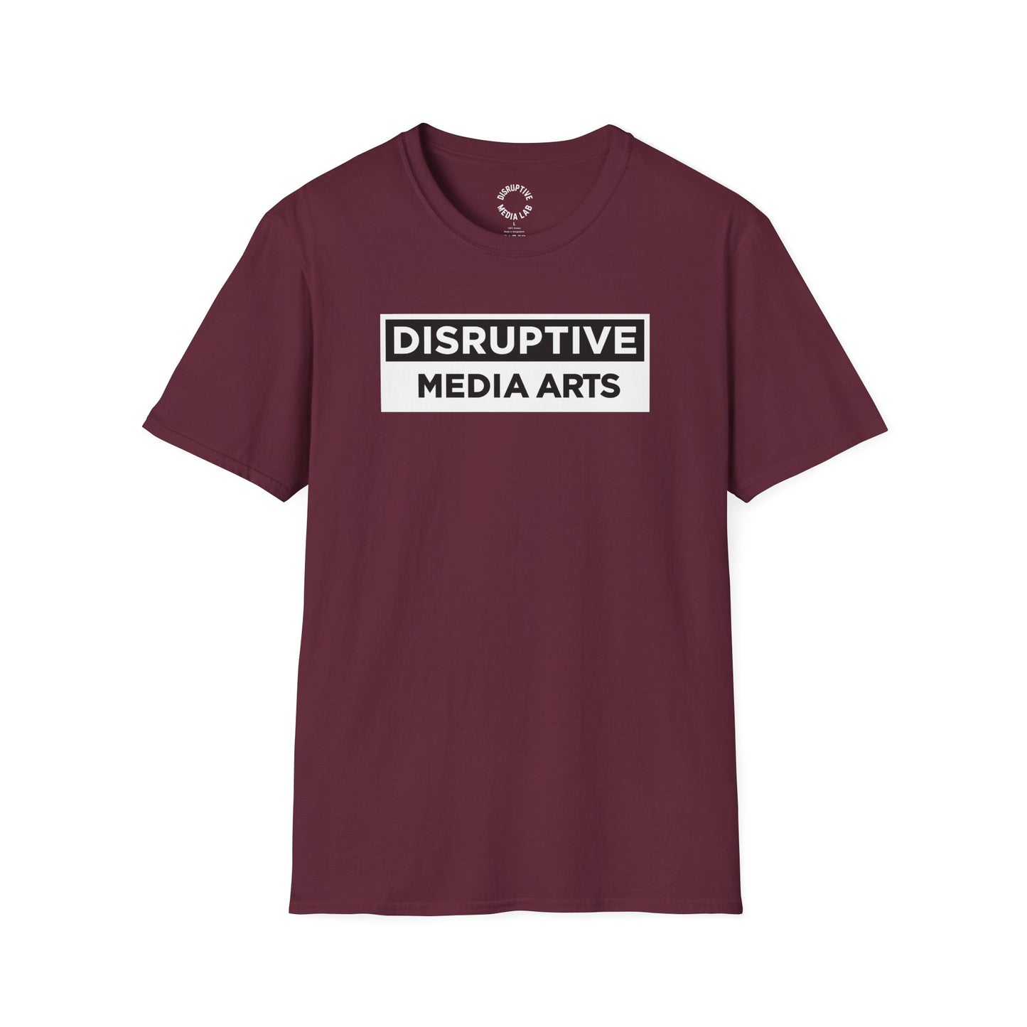 T-Shirt Disruptive Media Arts™ Logo Tee – Signal Gear™ Core Uniform [Front + Back Print] Softstyle Tee, Unisex