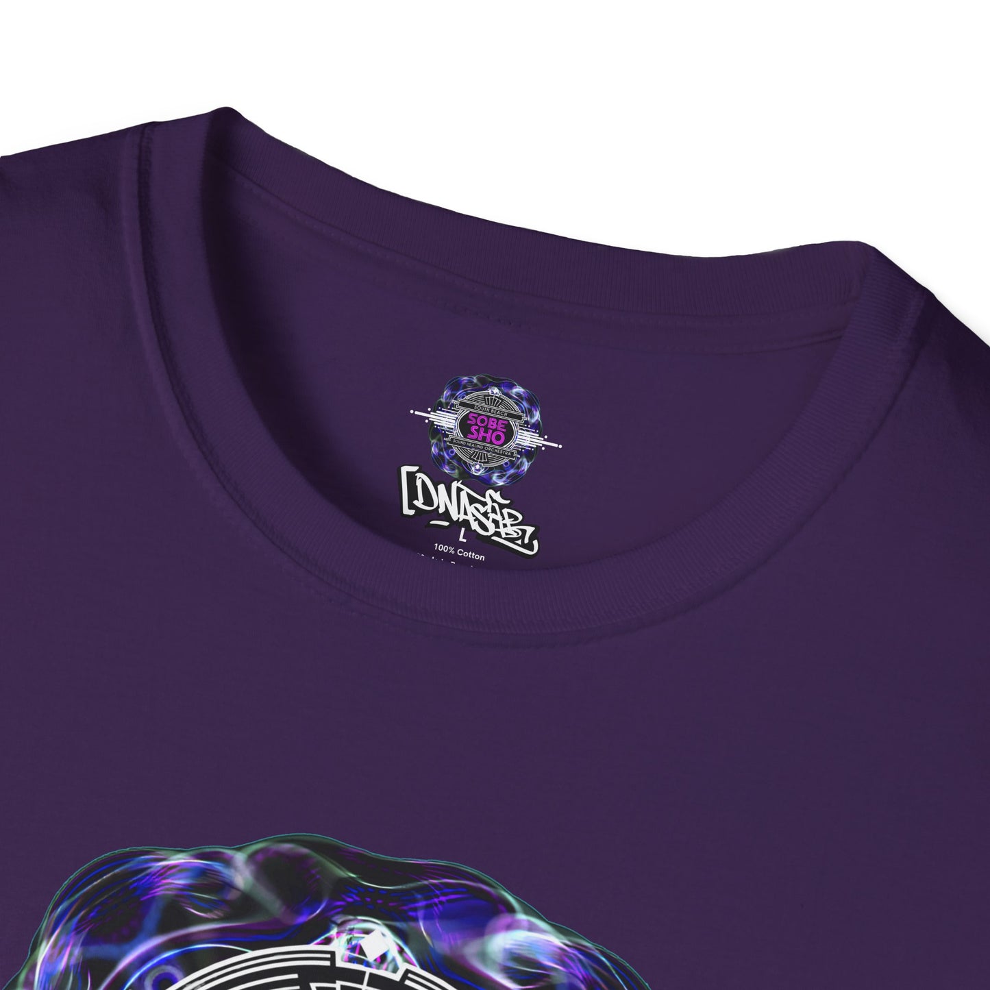 Retro Resonance Unisex Softstyle T-Shirt, Cosmic Vibe Graphic Tee for Soundhealing, Yoga, Mediation, Festivals, Music Lovers Tee