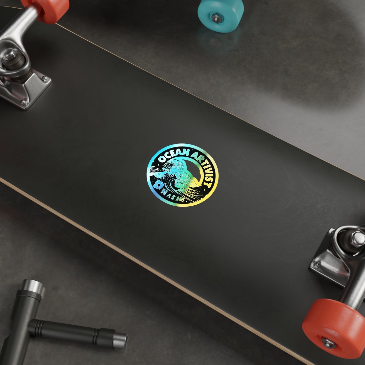 Ocean Artivist, Holographic Stickers for Surf, Skate, Gear [dNASAb] Ocean Artivist Sticker