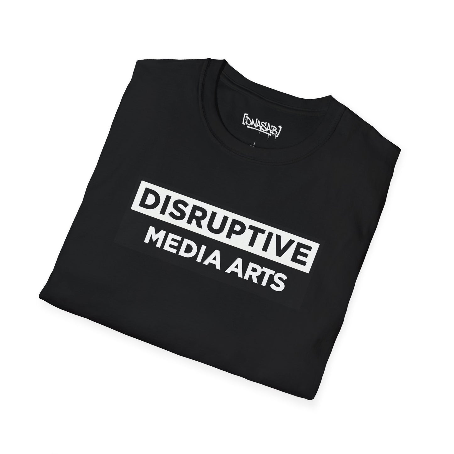 T-Shirt "Disruptive Media Arts" Logo Tee – Signal Gear Core Uniform [Front + Back Print]_Unisex Softstyle