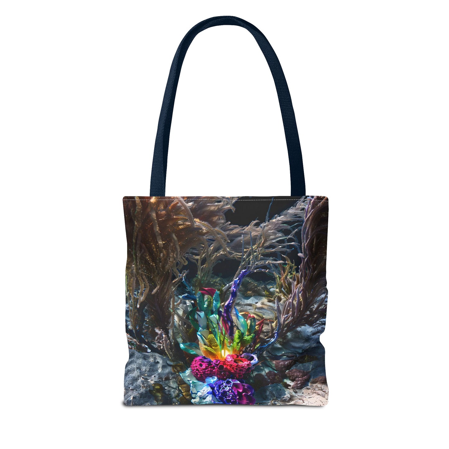 Vibrant Ocean Life Tote Bag,"Faux Ecologies +Ocean Artivism" Reusable Grocery Bag, Beach Tote, Eco-Friendly Bag, Summer Vibes, Gift for Ocean Lovers
