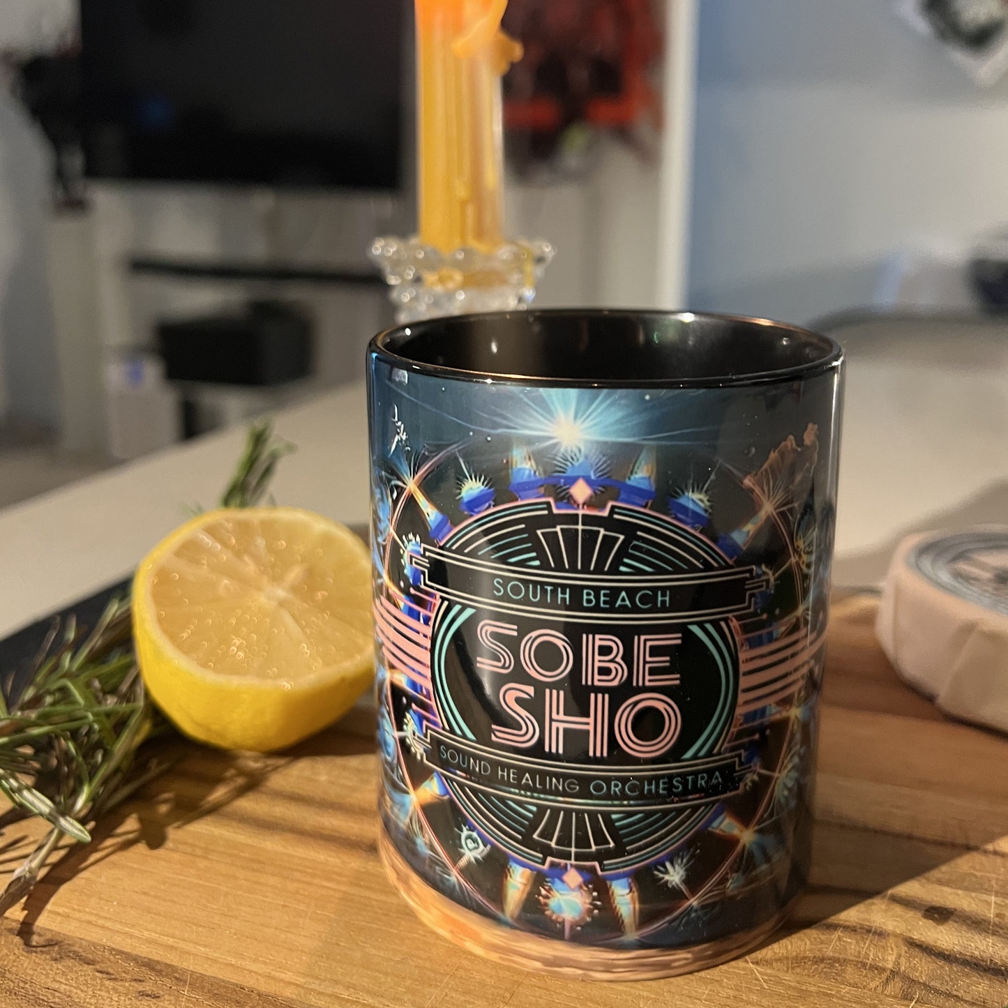 SoBe Sho Sound Healing Orchestra Coffee Mug — South Beach Beachscape Accent Mug