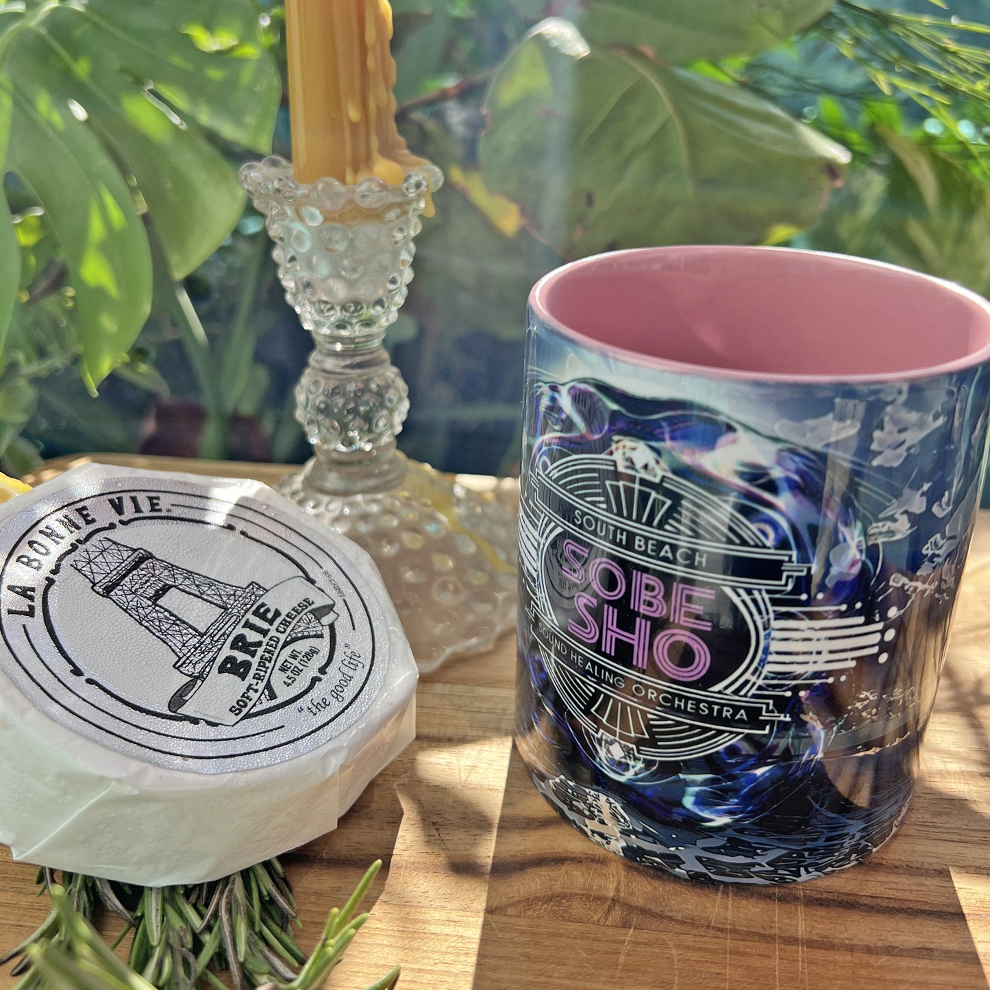 SOBE SHO Vintage Beach Logo Accent Coffee Mug — South Beach Orchestra Design