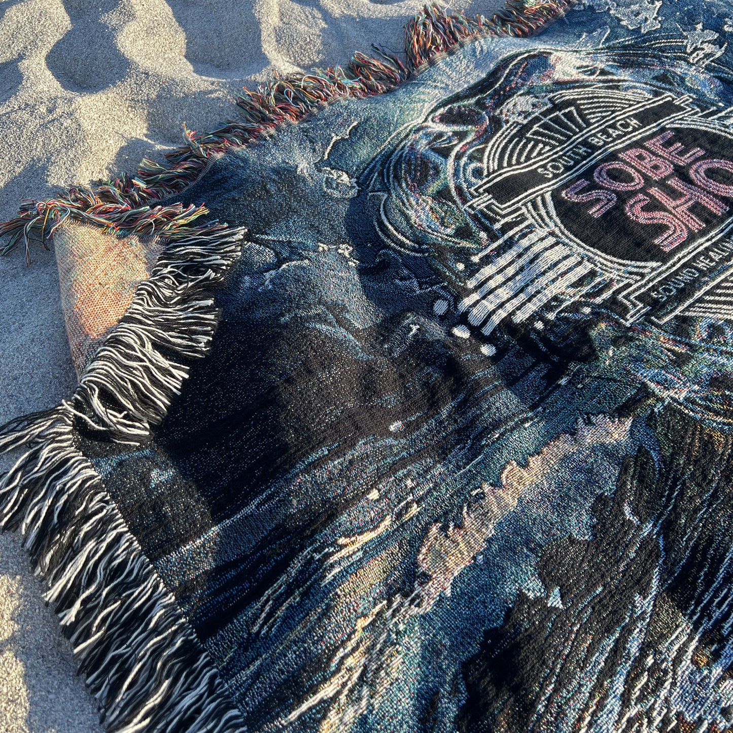 “Rest in Resonance” 100% Cotton, Colorful Woven Blanket,A Soft Landing for Sound Healing, Meditation, and Restorative Rituals
